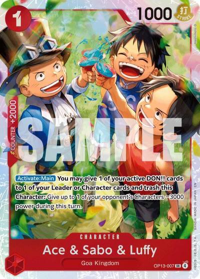 Ace & Sabo & Luffy OP13-007 Carrying On His Will Card