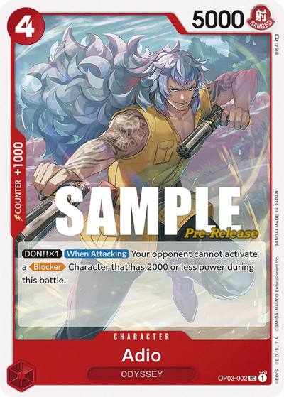 Adio OP03-002 Pillars of Strength Pre-Release Cards Card