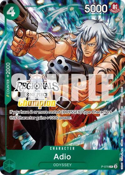 Adio (Regional Champion Card Set 2025 Vol.1) P-078 One Piece Promotion Cards Card
