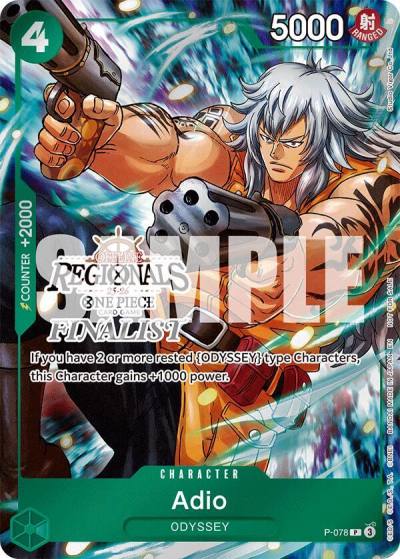 Adio (Regional Finalist Card Set 2025 Vol.1) P-078 One Piece Promotion Cards Card
