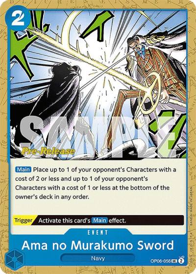 Ama no Murakumo Sword OP06-056 Wings of the Captain Pre-Release Cards Card