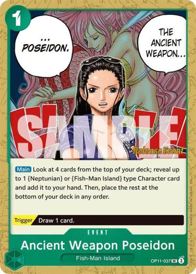 Ancient Weapon Poseidon OP11-037 A Fist of Divine Speed Release Event Cards Card