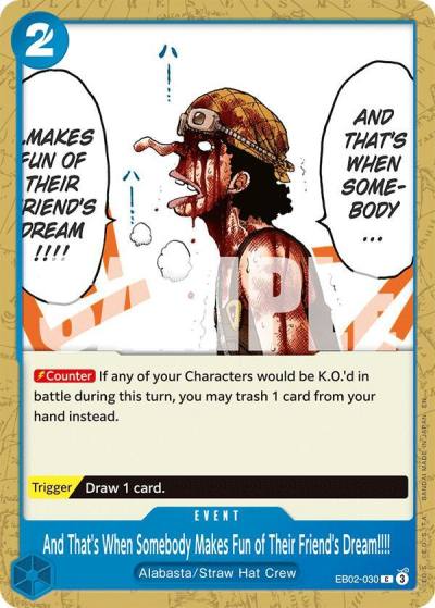 And That's When Somebody Makes Fun of Their Friend's Dream!!!! EB02-030 Extra Booster: Anime 25th Collection Card