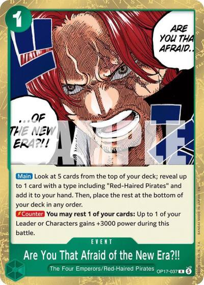 Are You That Afraid of the New Era?! OP17-037 The World's Strongest Warriors Card