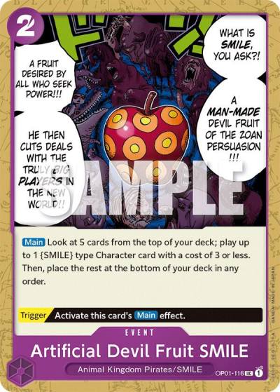 Artificial Devil Fruit SMILE OP01-116 Romance Dawn Card