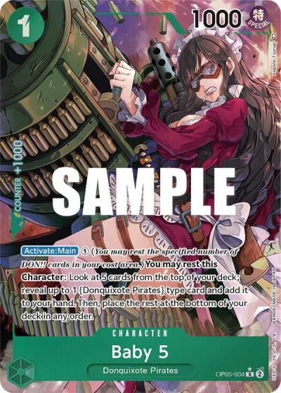 Baby 5 (034) (Alternate Art) OP05-034 Awakening of the New Era Card