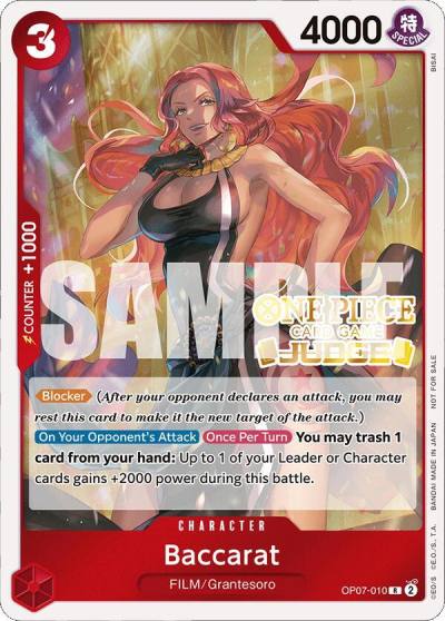 Baccarat (Judge Pack Vol. 4) OP07-010 One Piece Promotion Cards Card