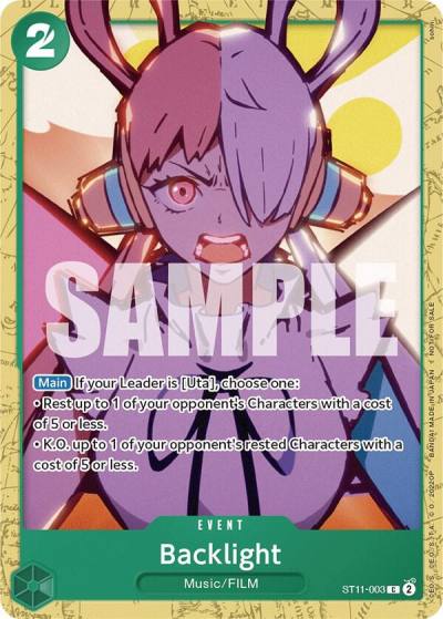 Backlight (Starter Deck 11: Uta Deck Battle) ST11-003 One Piece Promotion Cards Card