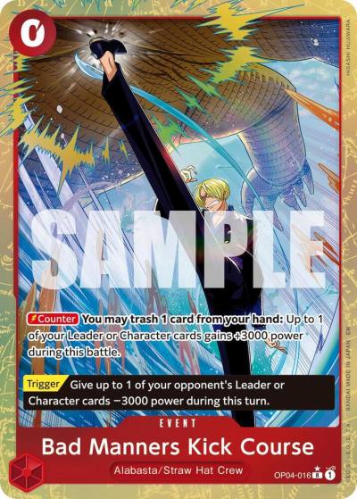 Bad Manners Kick Course (Alternate Art) OP04-016 Premium Booster -The Best- Vol. 2 Card