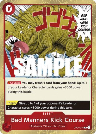 Bad Manners Kick Course OP04-016 Kingdoms of Intrigue Card