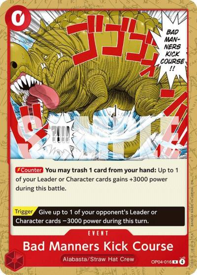 Bad Manners Kick Course OP04-016 Starter Deck 31: RED Monkey.D.Luffy Card