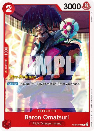 Baron Omatsuri OP06-004 Wings of the Captain Pre-Release Cards Card