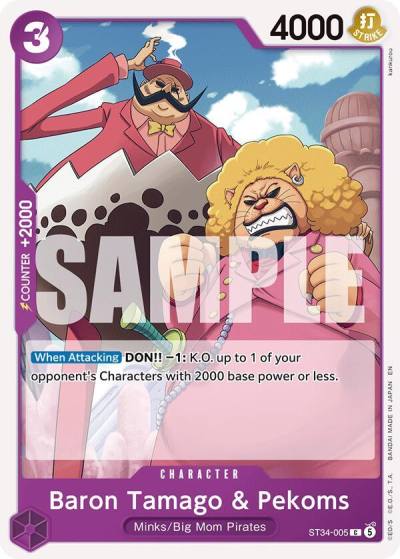 Baron Tamago & Pekoms ST34-005 Starter Deck 34: PURPLE Charlotte Katakuri Card