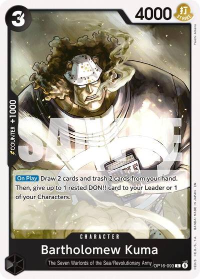 Bartholomew Kuma (093) OP16-093 The Time of Battle Card