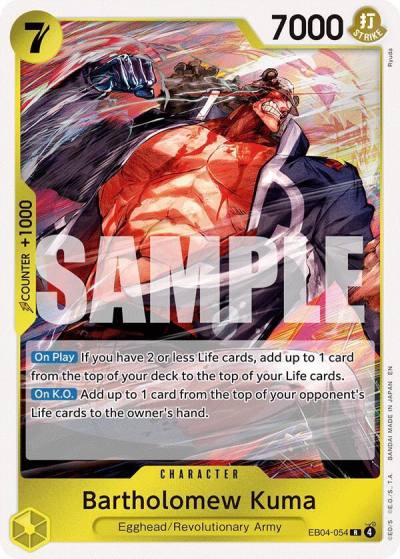 Bartholomew Kuma (EB04-054) EB04-054 Adventure on Kami's Island Card