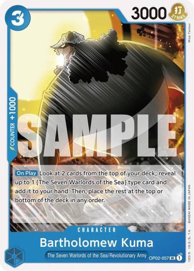 Bartholomew Kuma OP02-057 Starter Deck 17: BLUE Donquixote Doflamingo Card