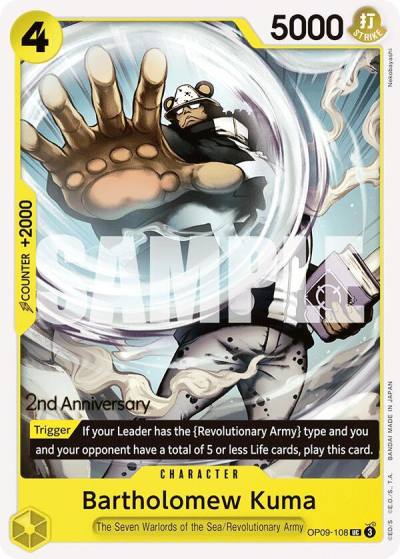 Bartholomew Kuma OP09-108 Emperors in the New World: 2nd Anniversary Tournament Cards Card