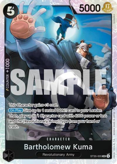 Bartholomew Kuma ST35-005 Starter Deck 35: RED/BLACK Sabo Card