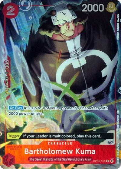 Bartholomew Kuma (Seven Warlords of the Sea Binder Set) OP05-011 One Piece Promotion Cards Card