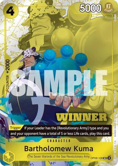 Bartholomew Kuma (Winner Pack 2025 Vol. 4) OP09-108 One Piece Promotion Cards Card