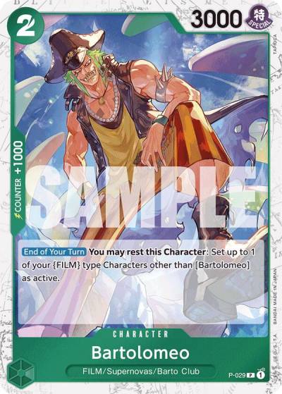 Bartolomeo (P-029) (Jolly Roger Foil) P-029 Premium Booster -The Best- Card