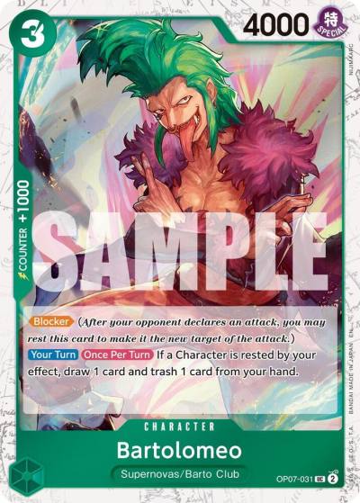 Bartolomeo (Pirate Foil) OP07-031 Premium Booster -The Best- Vol. 2 Card