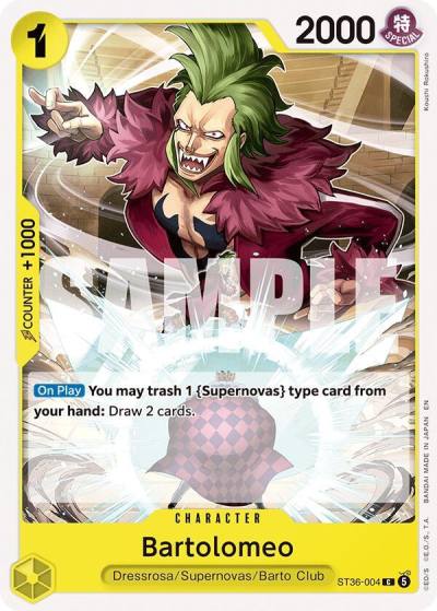 Bartolomeo ST36-004 Starter Deck 36: YELLOW Eustass"Captain"Kid Card