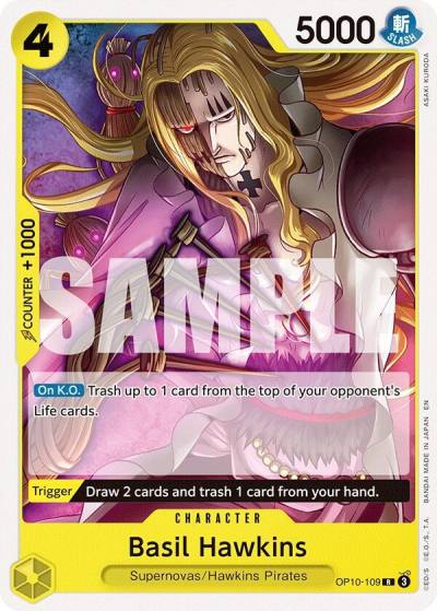 Basil Hawkins OP10-109 Starter Deck 36: YELLOW Eustass"Captain"Kid Card