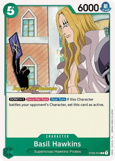 Basil Hawkins ST02-010 Super Pre-Release Starter Deck 2: Worst Generation Card