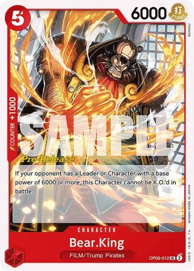 Bear.King OP06-012 Wings of the Captain Pre-Release Cards Card