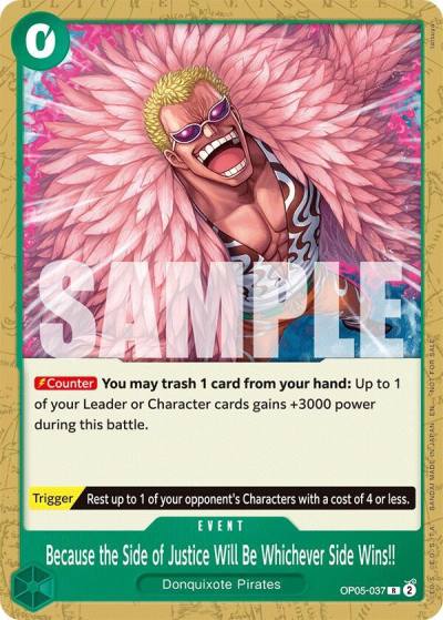 Because the Side of Justice Will Be Whichever Side Wins!! (Tournament Pack 2025 Vol. 4) OP05-037 One Piece Promotion Cards Card