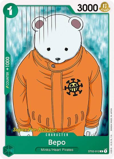 Bepo ST02-012 Super Pre-Release Starter Deck 2: Worst Generation Card
