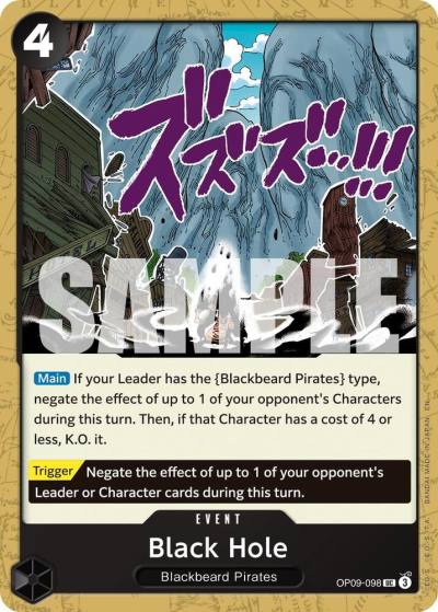 Black Hole (Reprint) OP09-098 Premium Booster -The Best- Vol. 2 Card