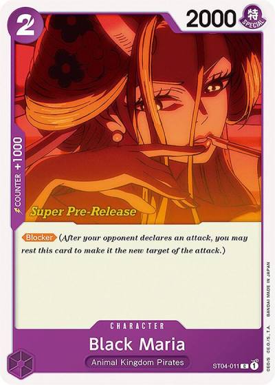 Black Maria ST04-011 Super Pre-Release Starter Deck 4: Animal Kingdom Pirates Card