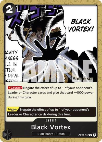Black Vortex OP09-097 Emperors in the New World: 2nd Anniversary Tournament Cards Card