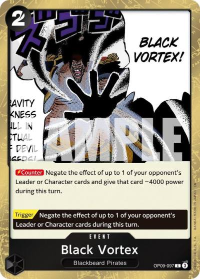 Black Vortex (Pirate Foil) OP09-097 Premium Booster -The Best- Vol. 2 Card