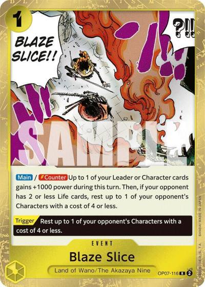 Blaze Slice OP07-116 500 Years in the Future Card