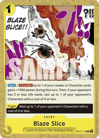 Blaze Slice (Reprint) OP07-116 Starter Deck 28: GREEN/YELLOW Yamato Card