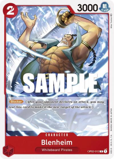 Blenheim OP02-012 Paramount War Card