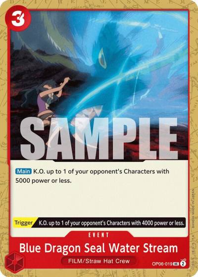 Blue Dragon Seal Water Stream OP06-019 Wings of the Captain Card