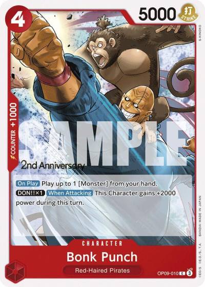 Bonk Punch OP09-010 Emperors in the New World: 2nd Anniversary Tournament Cards Card