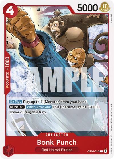 Bonk Punch (Reprint) OP09-010 Starter Deck 23: RED Shanks Card