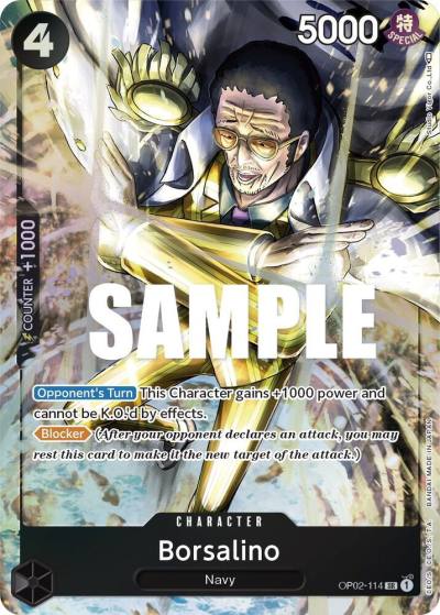 Borsalino (Alternate Art) OP02-114 Paramount War Card