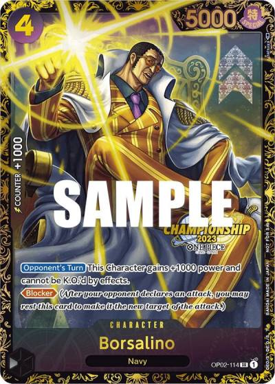 Borsalino (Championship 2023) OP02-114 One Piece Promotion Cards Card