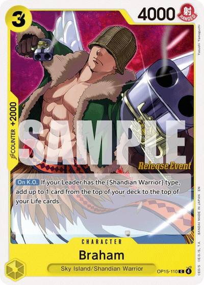 Braham OP15-110 Adventure on Kami's Island Release Event Cards Card