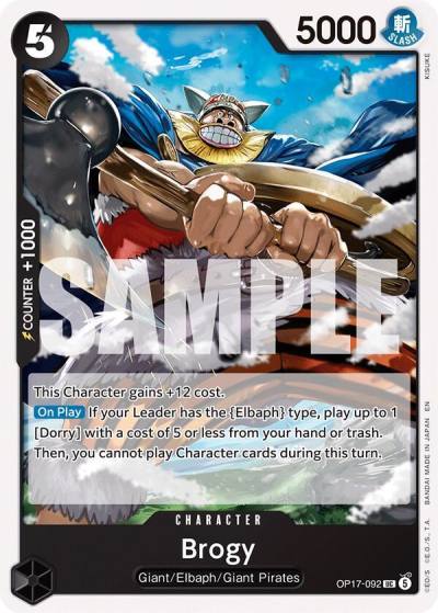 Brogy OP17-092 The World's Strongest Warriors Card