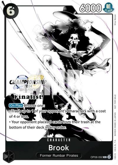Brook (Championship 2024 Finalist Card Set Vol. 2) OP06-092 One Piece Promotion Cards Card