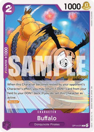Buffalo OP14-070 The Azure Sea's Seven Release Event Cards Card