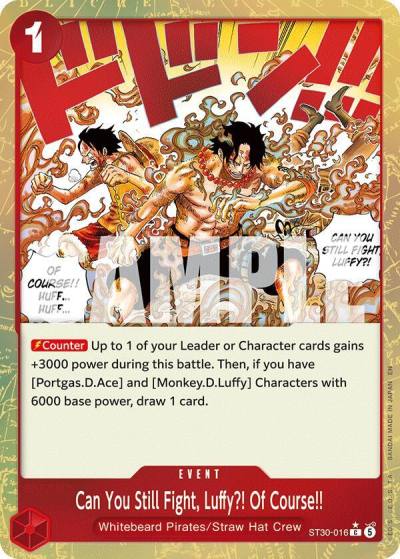 Can You Still Fight, Luffy?! Of Course!! (Parallel) ST30-016 Starter Deck EX: Luffy & Ace Card