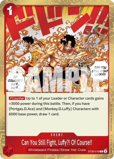 Can You Still Fight, Luffy?! Of Course!! ST30-016 Starter Deck EX: Luffy & Ace Card